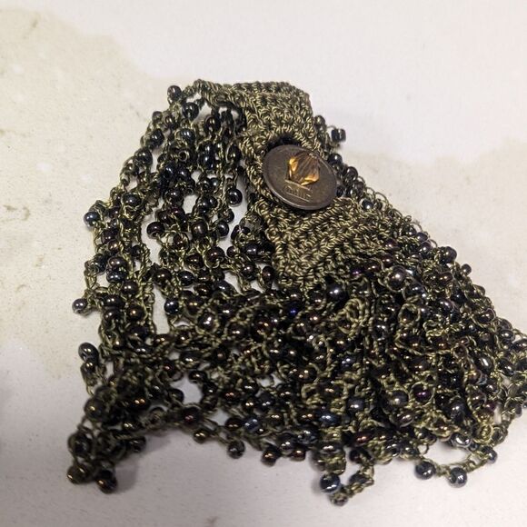 2 piece handmade threaded beaded bracelet - Picture 3 of 8